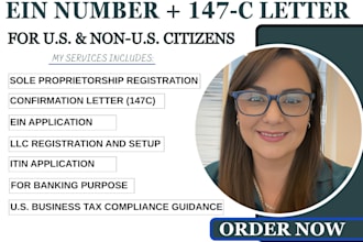 get your ein number tax id for us and non us citizens with verification letter