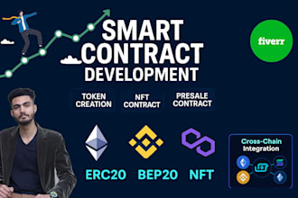 develop secure smart contracts and tokens erc20, bep20, nft