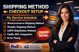 integrate fedex ups dhl shipping method to shopify wix woocommerce fix error