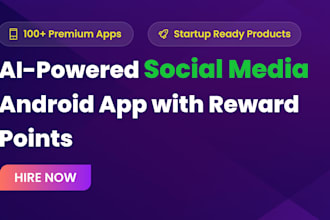 create an ai powered social media android app with user earnings
