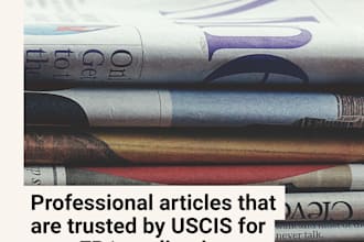 write and place eb1 media articles that uscis will trust