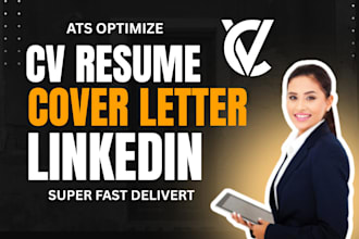 create cv resume write cover letter update optimize linkedin profile design edit