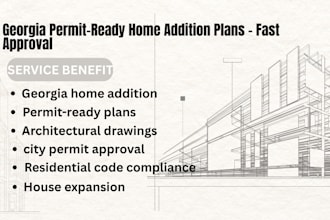 prepare georgia permit ready home addition architectural drawings
