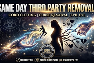 cast same day third party removal spell, cord cutting, curse removal, evil eye