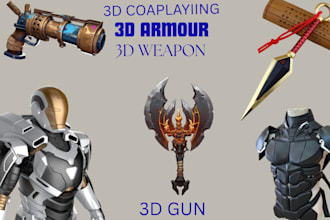 design cosplay armor helmets and props ready for printing