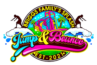 design modern bounce house logo with high quality service