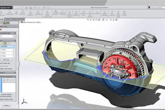 do 2d drawing 3d cad design and mechanical 3d model in solidworks and fusion360