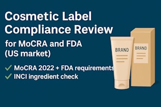 do cosmetic label compliance review for mocra and fda