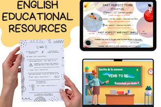design educational resources in english for classes or study