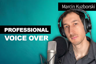 record a voice over for e learning, corporate and narration