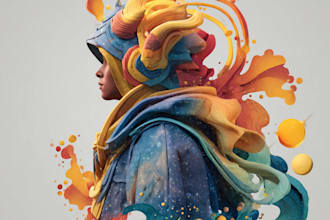 illustrate magical abstract art, psychedelic, surrealism