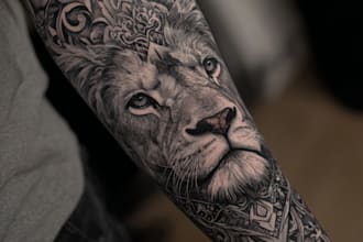 create a tattoo design of tattoo sleeve