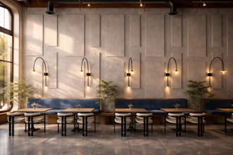 design 3d commercial interiors for retail, cafes, restaurants and offices