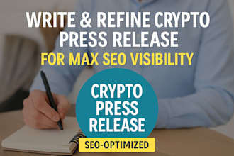 write and refine crypto press release for max SEO visibility