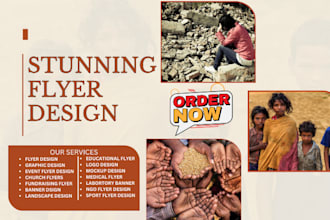 design stunning ngo fundraising non profit and charity flyer