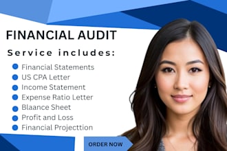 us CPA certified financial statement,financial audit,expense ratio,income letter