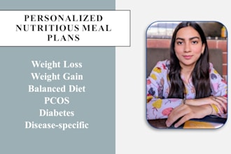 be your nutritionist and create personalized diet plans