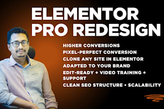 build or redesign wordpress website in elementor pro, figma to elementor, speed