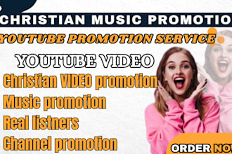 organic christian music promotion, youtube channel promotion