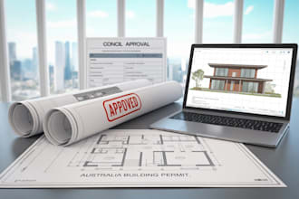 design and stamp architectural plans for australia building permits