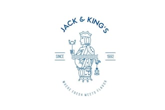 design dynamic minimal logo for jack kings seafood