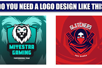 create creative modern logo for gaming