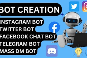 build custom telegram bot, website bot, chat bot, scrapper bot