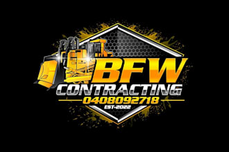create high quality and beautiful contracting logo design