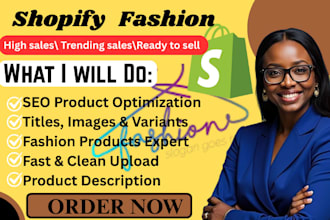 upload optimize shopify fashion products with seo titles images variants