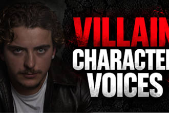record villain and character voices for games and animation