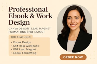 do canva ebook design, self help workbook, pdf lead magnet, ebook formatting