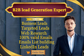 do targeted b2b lead generation,email list building and web research