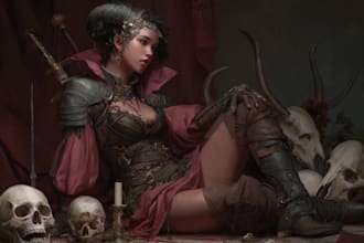 create an epic fantasy hero or villain with unique lore