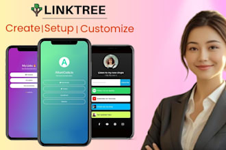 create a professional link in bio landing page, linktree, taplink, beacons