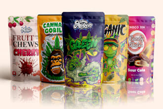 create organic product packaging pouch bag design