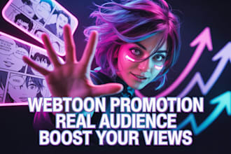 promote your webtoon, webcomic, manga and tapas to real audience