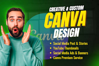 design custom canva templates for social media and branding
