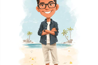 illustrate custom cartoon caricatures of individuals