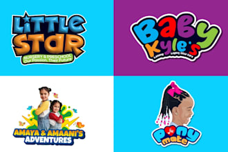 design childcare, education kids toy store, and daycare logo