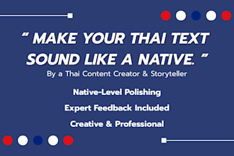 proofread and polish your thai document and content