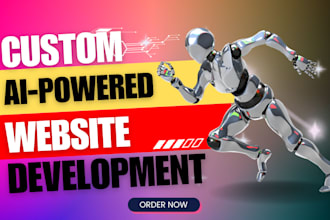design an ai powered business website for startups