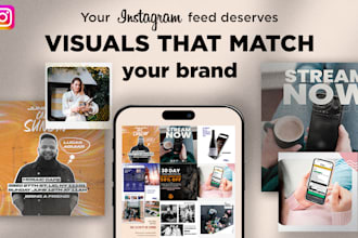 create instagram posts, single, carousel and grid design