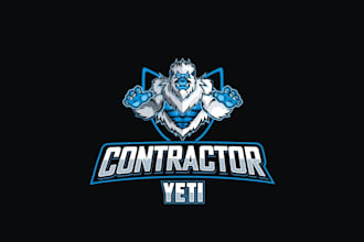 design a premium custom yeti mascot esports logo