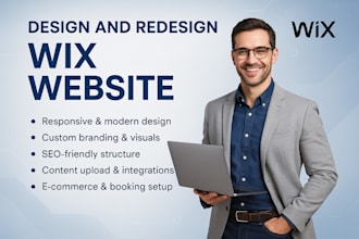 design or redesign a responsive and modern wix website