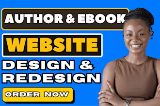 design author website, book author website, ebook website, author landing page