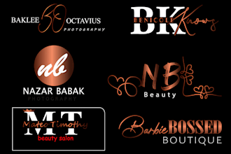 do signature music art, photography, beauty and fashion logo design