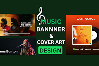 design music banner and cover art for spotify, apple music, and all platforms