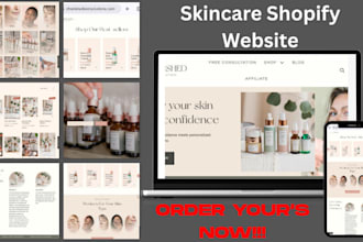 design skincare website skincare shopify store skincare store beauty skincare