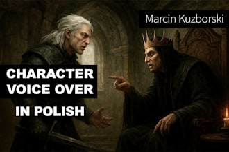 create unique polish character voices for animation, games and cartoons