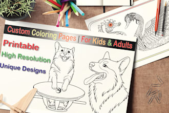 draw custom coloring page for kids